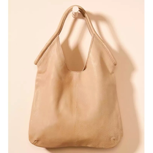 Anthropologie Handbags - ISA slouchy leather bag sand